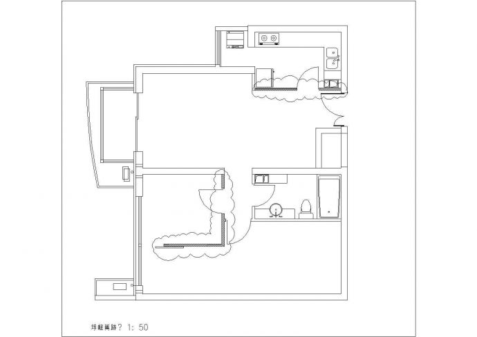 电气设计_某地区中型公寓楼施工电路CAD图_图1