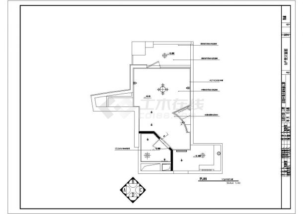 电气设计_某公寓宿舍楼部分电气设计方案CAD图-图一