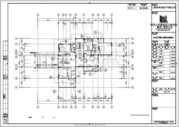 包头市某小区505平2层框混结构单体别墅建筑设计CAD图纸（含地下室）-图二