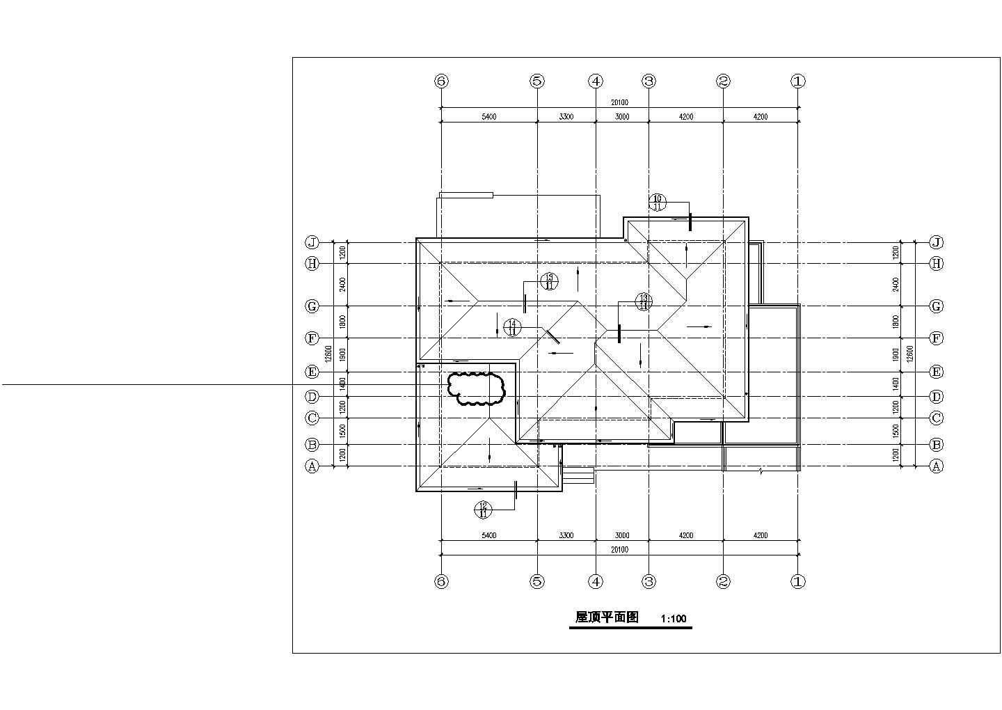 成都某村镇396+540平米两套双层混合结构独栋别墅建筑设计CAD图纸