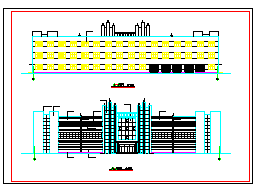 某地完整的厂房办公楼方案建筑CAD图纸及效果图