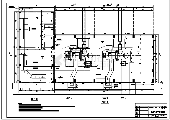 某电站厂房cad设计平面施工图纸-图二