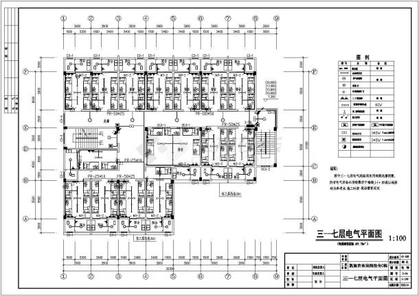 电气设计_某地区小型宿舍C栋电气防雷CAD图-图二