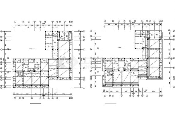 多层混凝土框架办公楼结构设计CAD图-图二