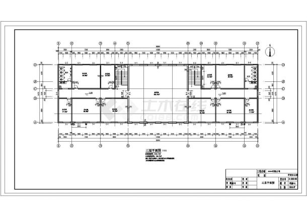 某2246㎡某公司三层办公楼电气施工CAD图纸-图二