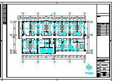 连锁酒店客房室内装修整层平面cad设计施工图纸-图一