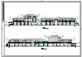 某繁华城市中心商业街CAD建筑施工设计图_图1