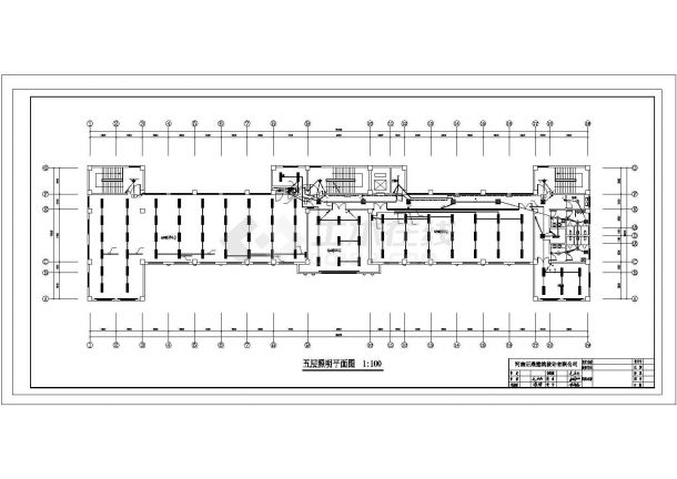 河南某单位五层办公楼电气设计施工CAD图-图二