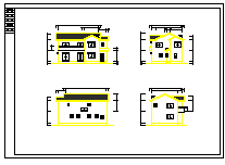 两层木制别墅室内装修设计cad平面施工图纸-图二