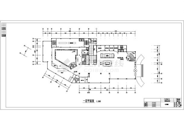 某四层酒店建筑施工CAD图纸-图二