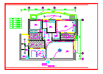 大三居室内家装设计平面cad施工图纸_图1