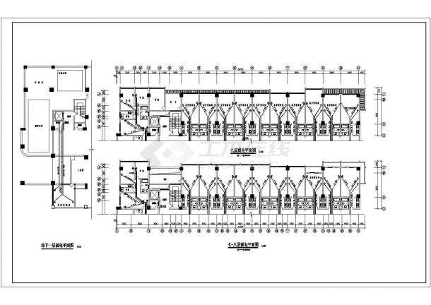 电气设计_某十二层公寓电气施工CAD图-图一