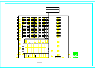 某高层综合办公楼cad施工建筑方案设计图纸-图一