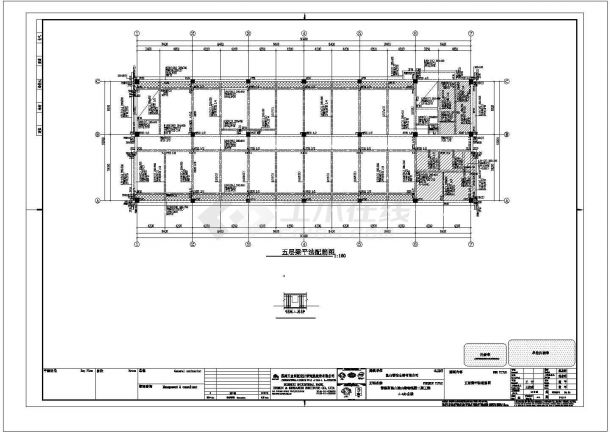 昆山市五层办公楼框架结构设计施工图-图二
