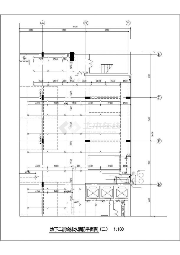 8层办公楼给排水施工图纸（压力排水系统）-图一