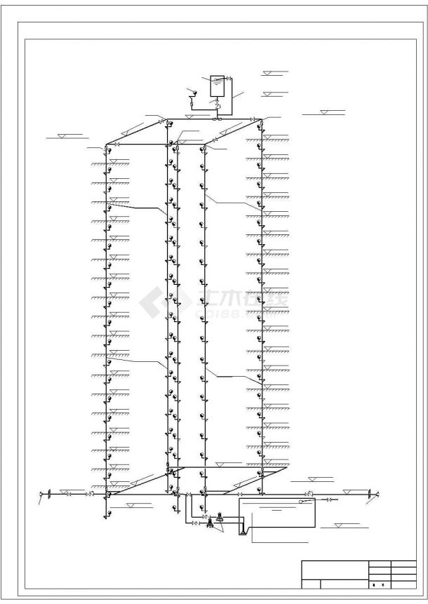 某18层蝶形(1LT2DT8户)住宅楼消防采暖施工CAD-图二
