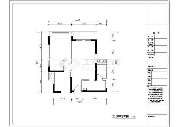 [重庆]57平米经典一居室小户型装修施工图-图一