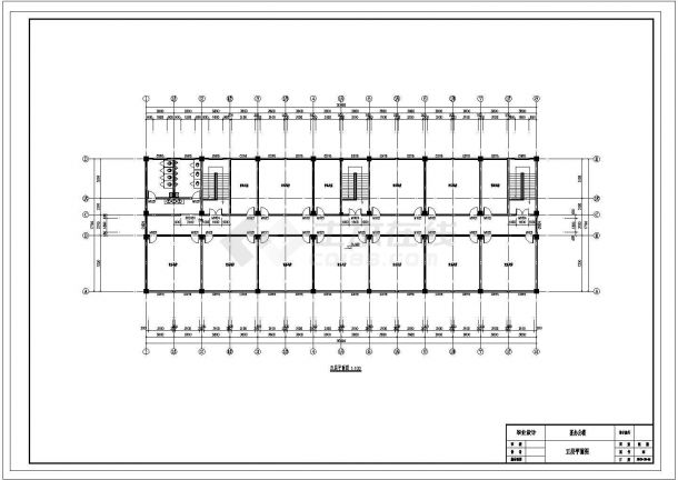 【5层】办公楼全套设计（4390平，含任务书，计算书，建筑图，结构图）-图一