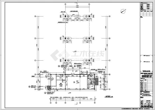 济南市某730平米2层钢框架结构加油站建筑和结构设计CAD图纸-图二
