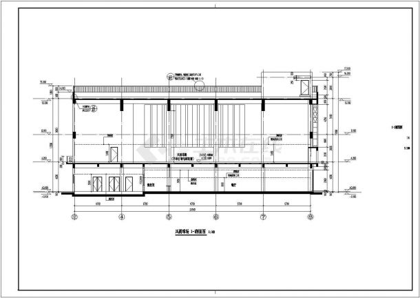 某风雨球场建筑全套方案设计施工CAD图纸-图一
