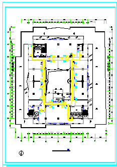 某机房系统全套cad平面暖通设计施工图_图1