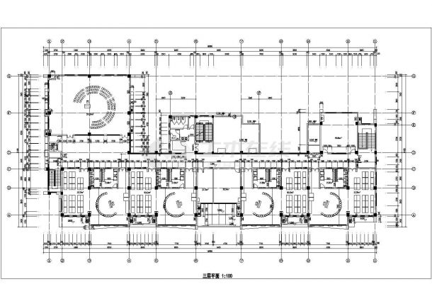连云港市花桥幼儿园3层框架结构教学综合楼全套建筑设计CAD图纸-图一