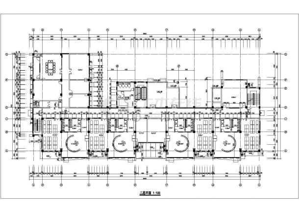 连云港市花桥幼儿园3层框架结构教学综合楼全套建筑设计CAD图纸-图二