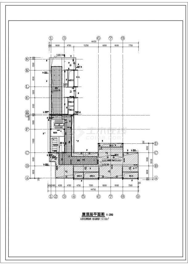 南宁市某社区幼儿园2800平米三层框架结构教学综合楼建筑设计CAD图纸-图二