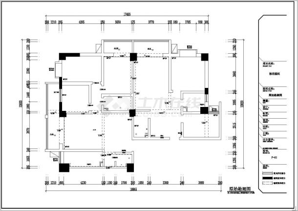 146平现代简约风格五居室样板间CAD装修施工图-图一