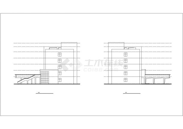 某县教工宿舍建筑全套方案设计施工CAD图纸-图二