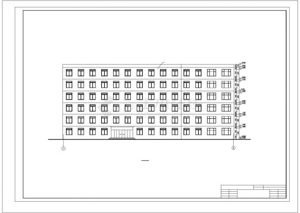 【6层】5143平米框架办公楼（含计算书、建筑、结构图）-图一