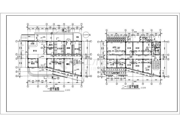 某小汽车客运站建筑方案设计施工CAD图纸-图二