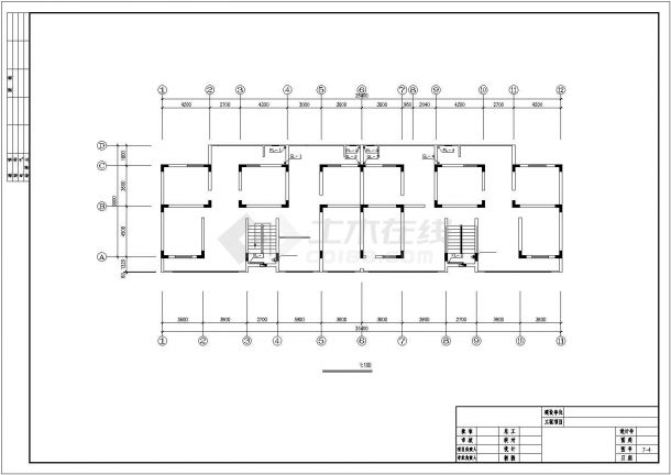 某13层(1梯2户2单元)住宅楼给排水设计CAD-图一