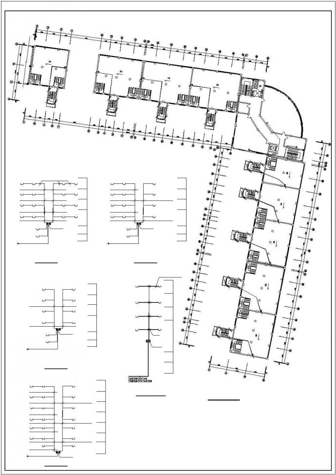某小高层办公楼电气设计施工CAD图，包含消防设计_图1