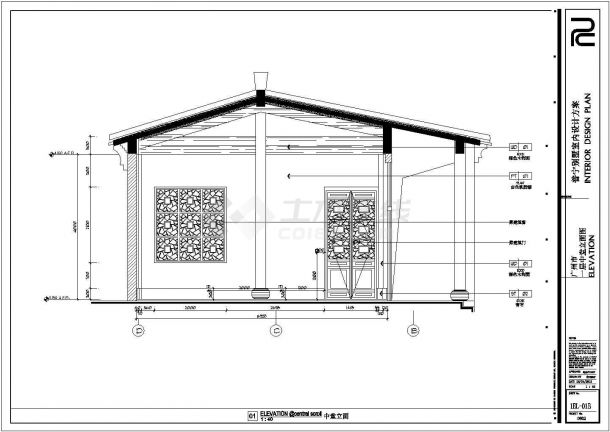 某中式风格整套别墅建筑方案设计施工CAD图纸-图二