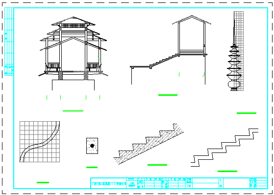某民族风格桥梁CAD大样节点构造设计详图