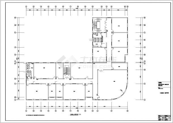 宁波市某职业学院7层框架结构实验办公楼给排水系统设计CAD图纸-图二