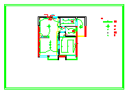 一室一厅家装cad设计方案施工图-图二