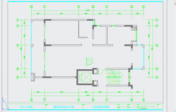 欧式风格复式跃层住宅设计CAD施工图_图1