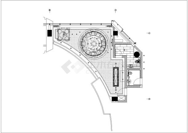 [江苏]五星级大饭店包厢装修CAD施工图-图一