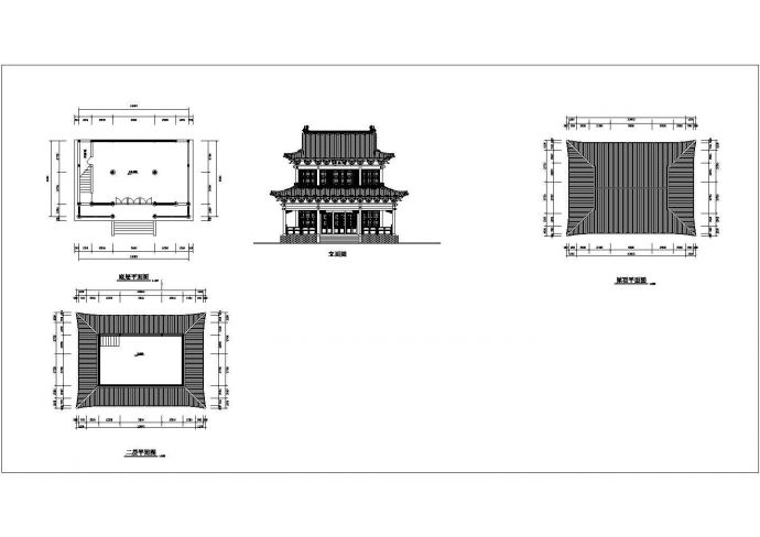 某寺庙藏经阁CAD完整设计构造图纸_图1