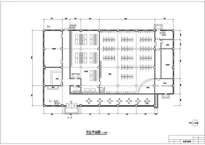【苏州】某大学小型学生浴室全套施工设计cad图纸_图1