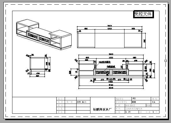 某新型地柜设计cad详细施工图纸_图1