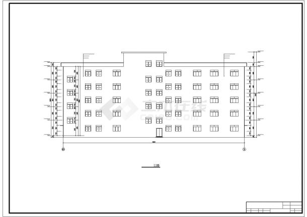5324平米五层钢框架办公楼毕业设计cad图，含设计说明-图一