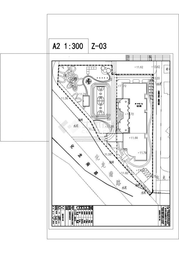 上海市某大学附属幼儿园总平面规划设计CAD图纸（占地3800平米）-图二