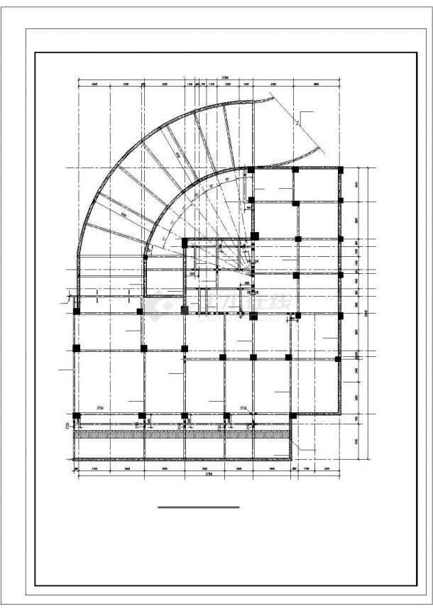 某高层框架结构办公楼结构施工图，带一层地下室-图二