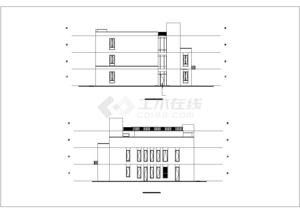 烟台市金昌路某社区2层现代化幼儿园全套建筑设计CAD图纸-图一