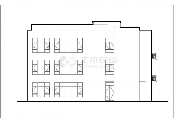 邯郸市某小区1970平米三层框架结构社区幼儿园全套建筑设计CAD图纸-图一