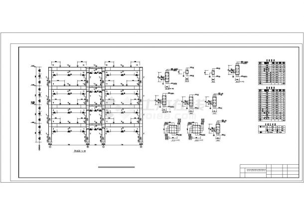 6139平米六层框架综合办公楼毕业课程设计（开题报告、实习报告、计算书、建筑、结构图）-图一