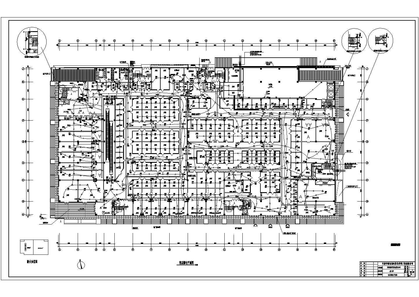 【苏州】某地综合商场全套消防设计cad图(含标高4.910M结构平面及详图)